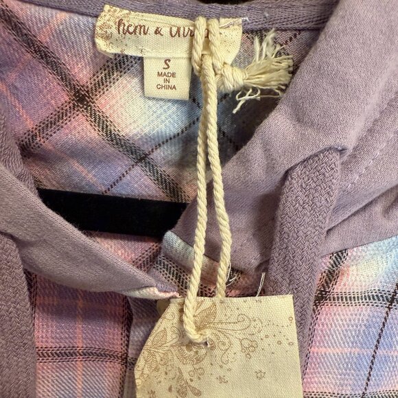 Hem & Thread Purple Plaid Button-Up - Picture 4 of 4